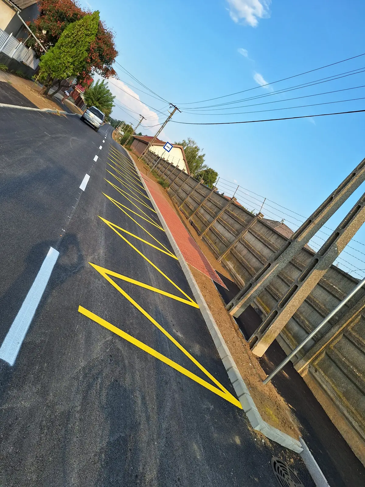 Parkolófestés és útfestés referencia munka 3 - profi kivitelezés